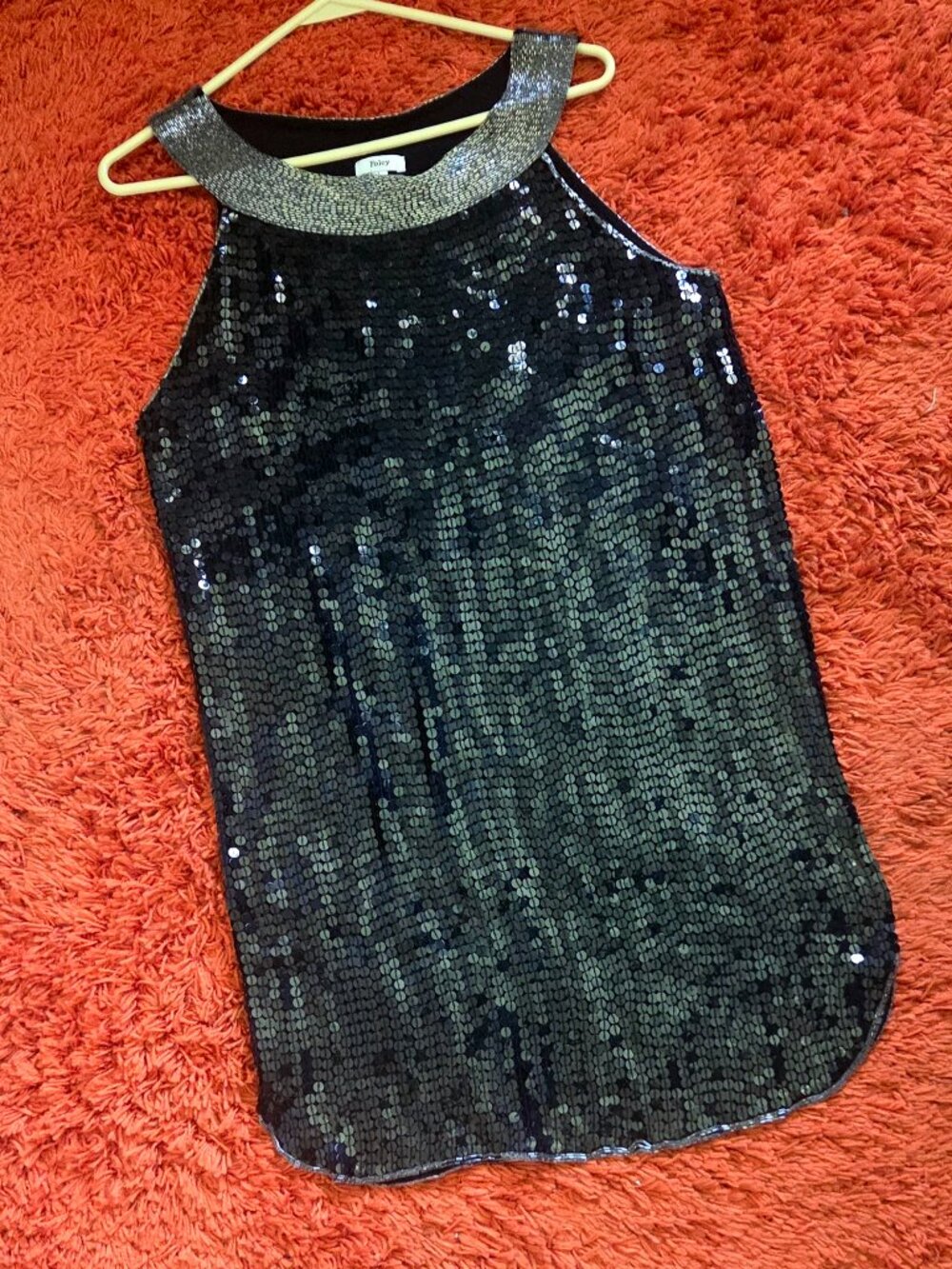 Vintage Foley Black Sequin Dress – Women's Medium – Sleeveless